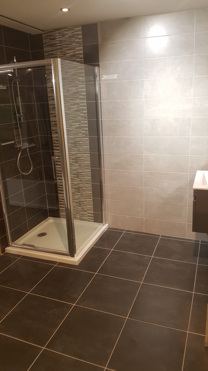 Bathrooms supplied and fitted by North West Tiles & Timber, Co. Leitrim, Ireland: including all sanitaryware, bathroom furniture, showers, baths and tiling