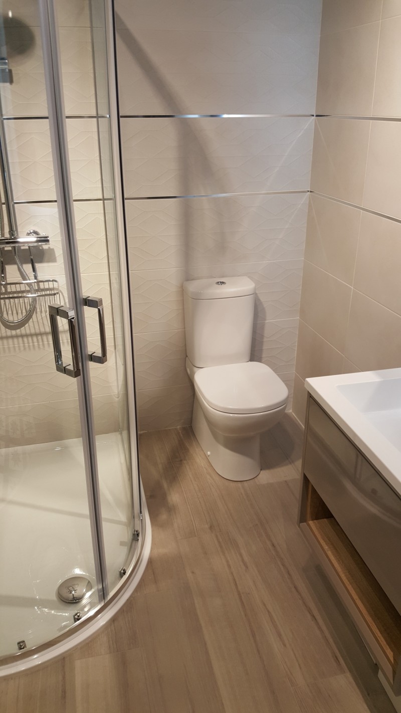 Bathrooms supplied and fitted by North West Tiles & Timber, Co. Leitrim, Ireland: including all sanitaryware, bathroom furniture, showers, baths and tiling