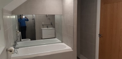 Bathroom installation in Cavan with whirlpool and marble effect tiling by North West Tiles & Timber, Ireland Bathroom installation in Cavan with whirlpool and marble effect tiling by North West Tiles & Timber, Ireland